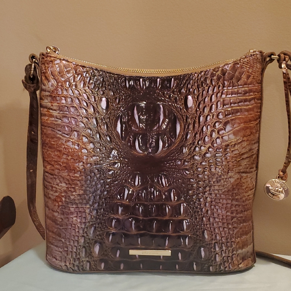 Brahmin Katie Truffle Python Melbourne.Brown/ Tan… - image 1